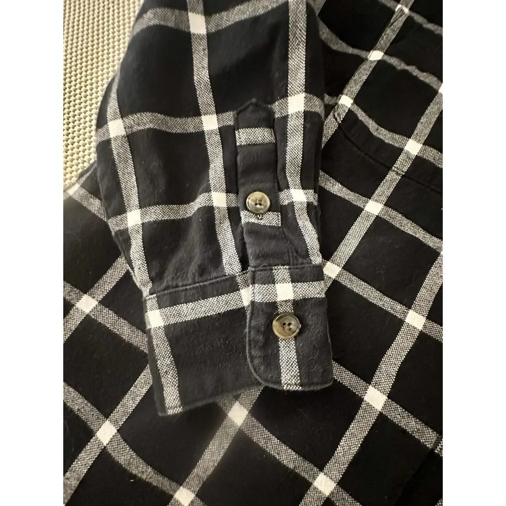J Crew Plaid Sherpa Fleece Lined Shirt Shacket Women Size Large‎ L Button Down